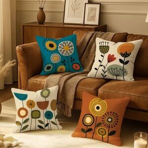Floral Decorative Throw Pillow Covers